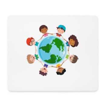 against racism, against the right, against Nazis, love - Mouse Pad (horizontal) - white - Front