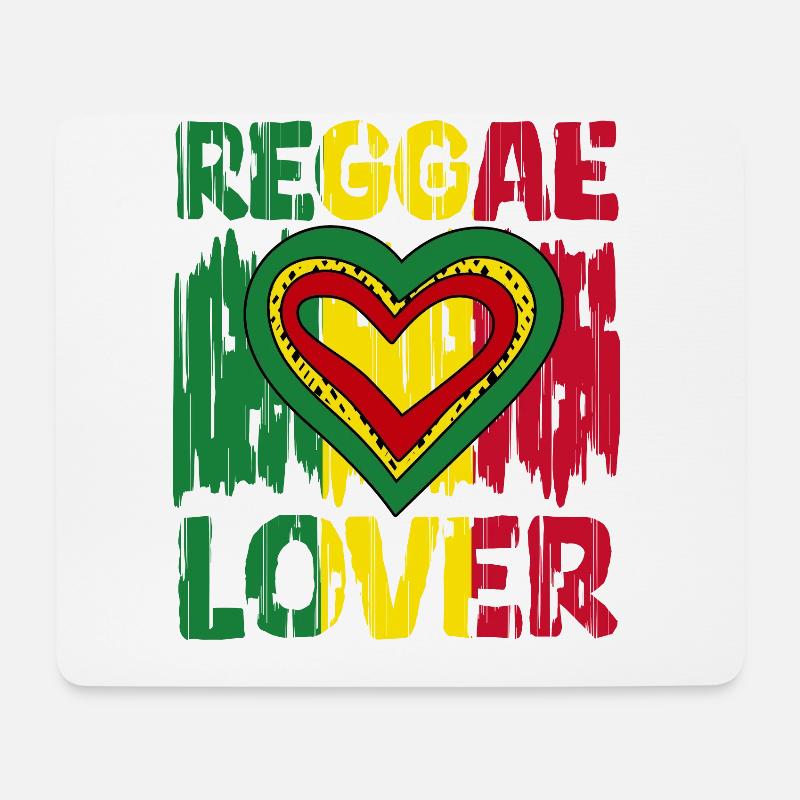 Rastafari Musik Vibes Only Rasta Jamaika Reggae - Mousepad (Querformat) - Weiß