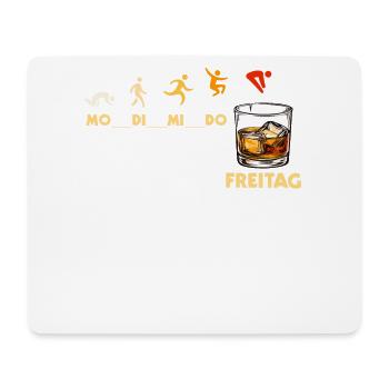 Fête du vendredi ! Le whisky, idée cadeau, pour les connaisseurs - Tapis de souris (format paysage) - blanc - Devant