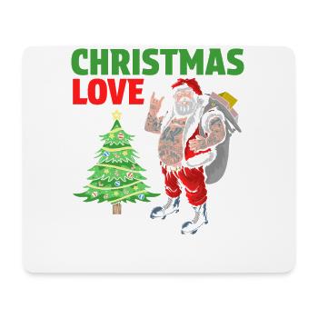 Heavy Hard Metal Christmas, Love Rock 'n' Roll - Mouse Pad (horizontal) - white - Front