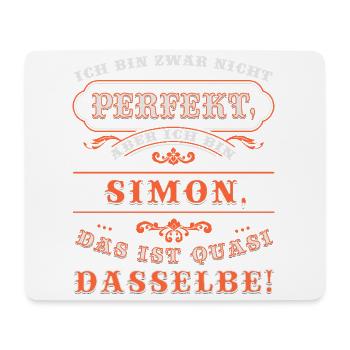 Drôle de nom jour SIMON avec nom nom - Tapis de souris (format paysage) - blanc - Devant