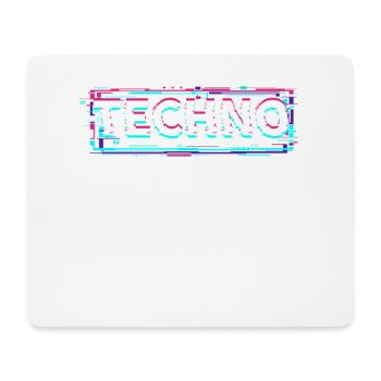 Techno House Party EDM Festival Goa Electro Rave - Mousepad (Querformat) - Weiß - Vorne