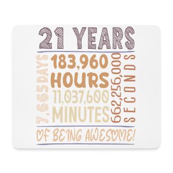21 ans ! Cadeau d’anniversaire 21e anniversaire - Tapis de souris (format paysage) - blanc - Devant