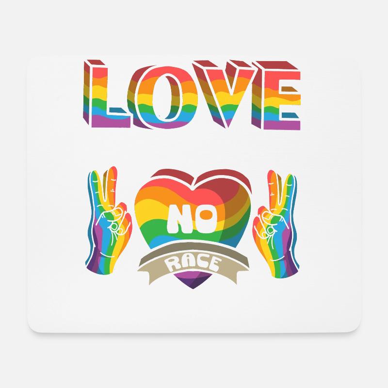 Love, Statement für Liebe, Gleichberechtigung und - Mousepad (Querformat) - Weiß