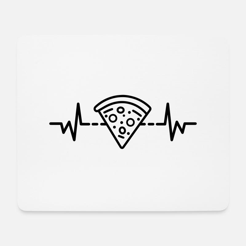Pizza Heartbeat Pizza Herzschlag - Mouse Pad (horizontal) - white