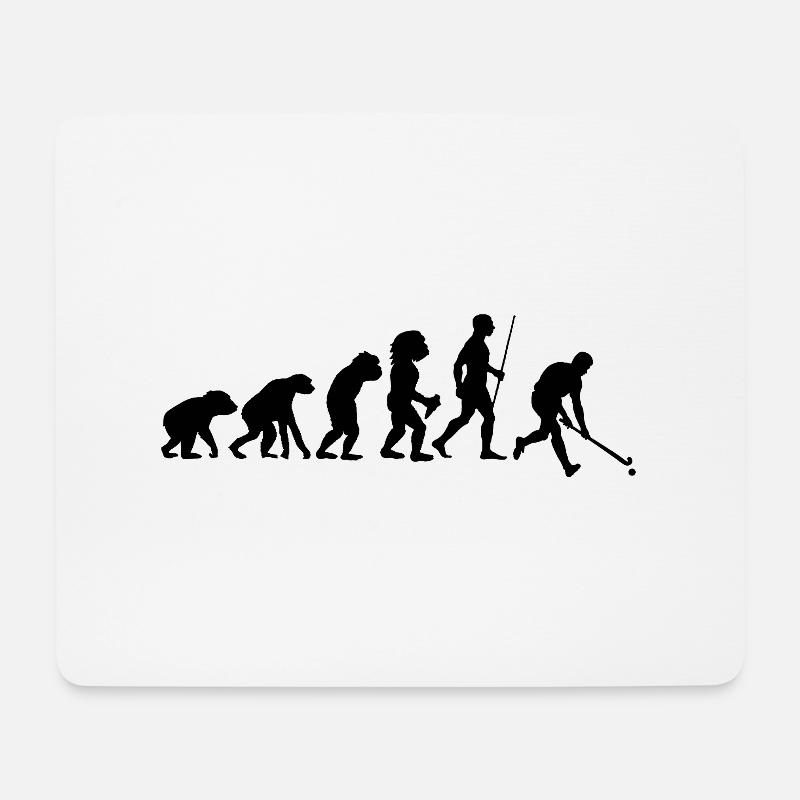 Feldhockey Evolution Geschenk Feldhockey Spieler G - Mousepad (Querformat) - Weiß
