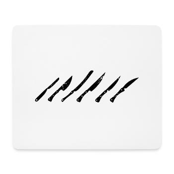 Vater und Messerasmmler Messerfan Papa Design - Mousepad (Querformat) - Weiß - Vorne