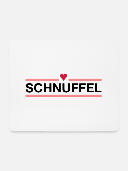 ★ Designfarben änderbar ★ Schnuffel (Herz, Linien) - Mousepad (Querformat) - Weiß