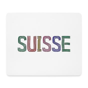 SCHWEIZ. HUMOR. LAND. FLAGGE. GENF. LAUSANNE - Mousepad (Querformat) - Weiß - Vorne