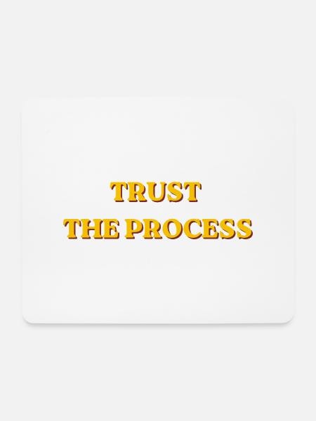 Trust The Process Motivational Retro Typografie - Mousepad (Querformat) - Weiß