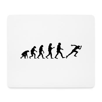 Läufer Rennen Sprint Evolution Sprinten Laufen - Mousepad (Querformat) - Weiß - Vorne