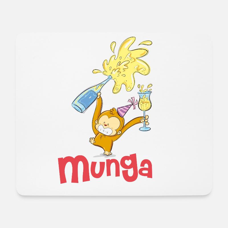 Munga Festa - Mousepad (Querformat) - Weiß