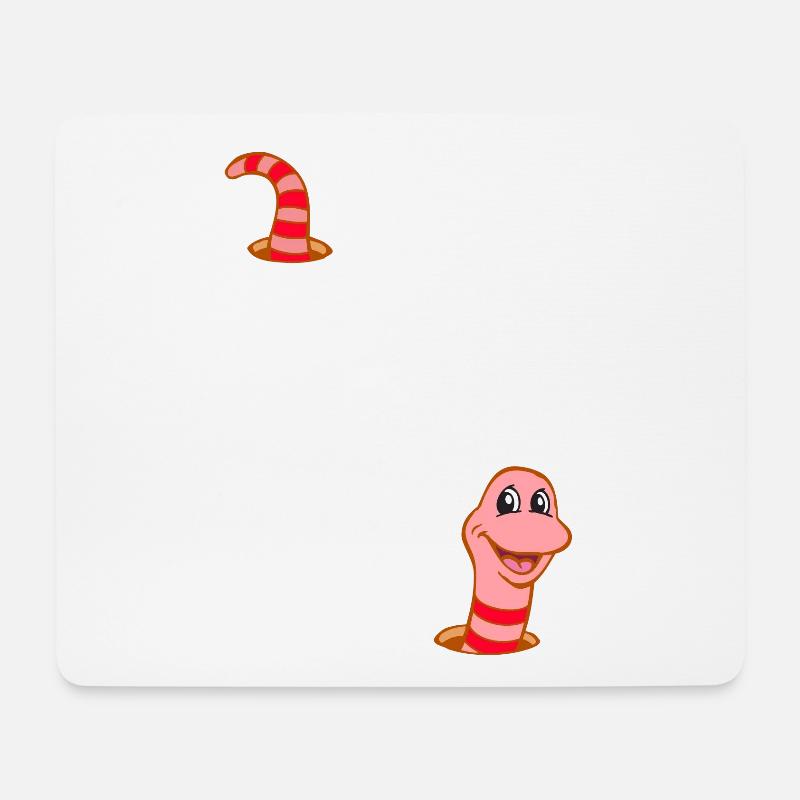 Wurm im Wurmloch - Mousepad (Querformat) - Weiß