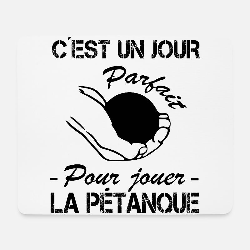 Petanque-Shirt • Ein perfekter Tag • Petanque-Geschenk - Mousepad (Querformat) - Weiß