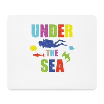 UNDER THE SEA TAUCHER DIVER SCUBA SOMMER DESIGN - Mousepad (Querformat) - Weiß - Vorne