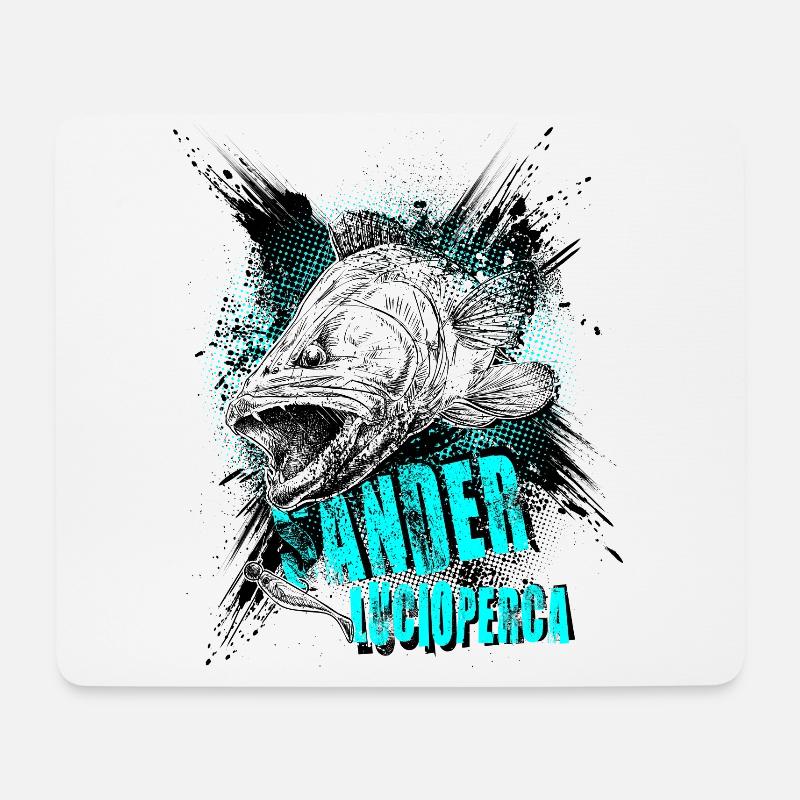 Zander - Mousepad (Querformat) - Weiß