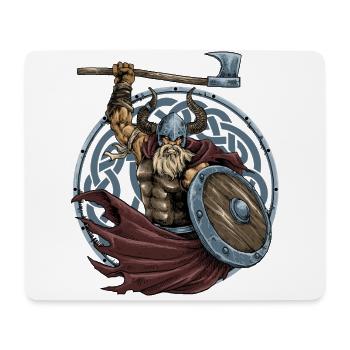 Viking warrior ax beard - Mouse Pad (horizontal) - white - Front