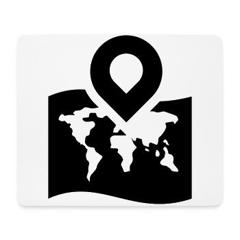 Icône de carte du monde - Tapis de souris (format paysage) - blanc - Devant