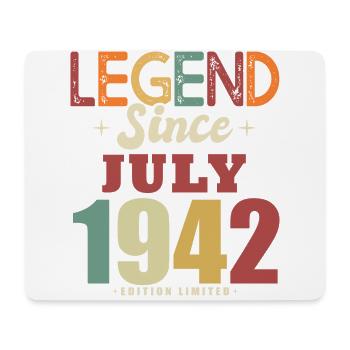 Birthday gift 80 years July 1942 legend - Mouse Pad (horizontal) - white - Front
