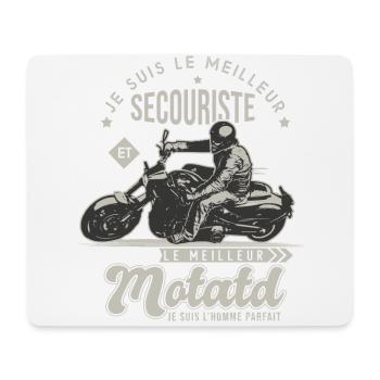 Motard le meilleur secouriste cadeau cool - Tapis de souris (format paysage) - blanc - Devant