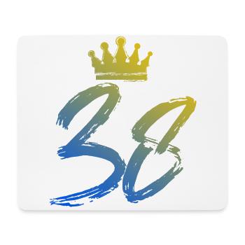 38 Couronne numérique - Tapis de souris (format paysage) - blanc - Devant
