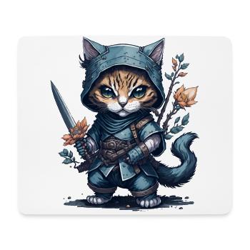 The ninja cat – a heroine for all occasions - Mouse Pad (horizontal) - white - Front