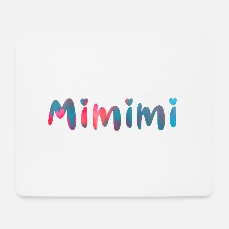 mimimi ,name, typo,sprüche,bunt - Mousepad (Querformat) - Weiß