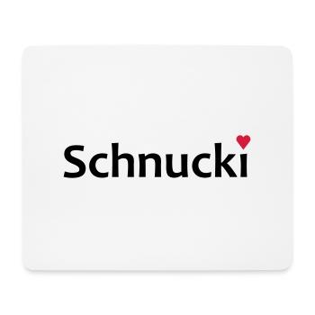Schnucki mit Herz als i-Punkt - Mousepad (Querformat) - Weiß - Vorne