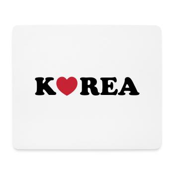 Korea Love Heart - Mouse Pad (horizontal) - white - Front