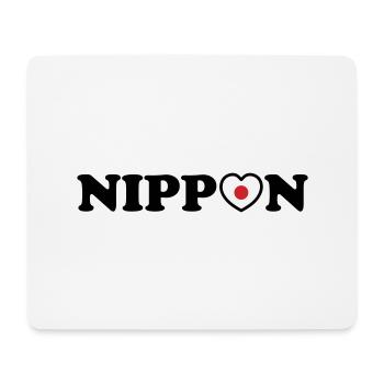 Nippon Love Heart Flag - Mouse Pad (horizontal) - white - Front