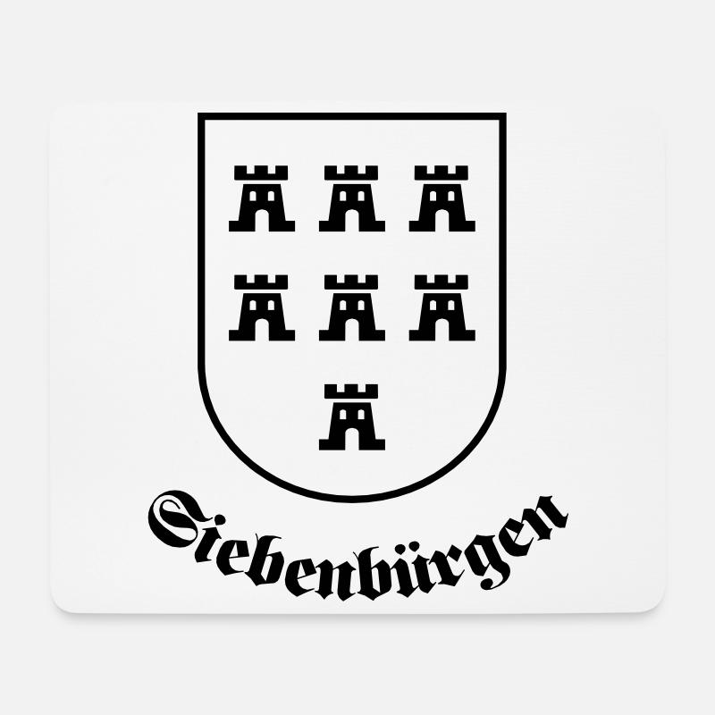 Sachsenwappen "Siebenbürgen" einfarbig - Mousepad (Querformat) - Weiß