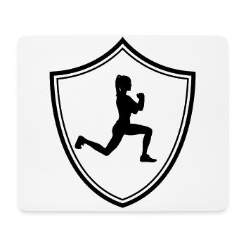 fitness woman coat of arms - Mouse Pad (horizontal) - white - Front