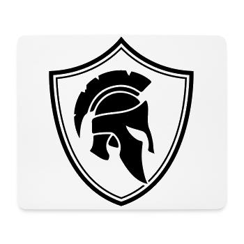 casque spartiate écusson spartiate - Tapis de souris (format paysage) - blanc - Devant