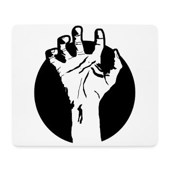 Logo de la main Zombie - Tapis de souris (format paysage) - blanc - Devant