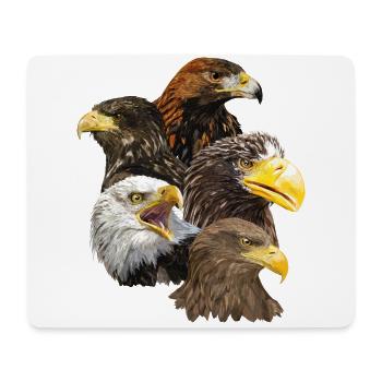 Raubvögel - Mousepad (Querformat) - Weiß - Vorne