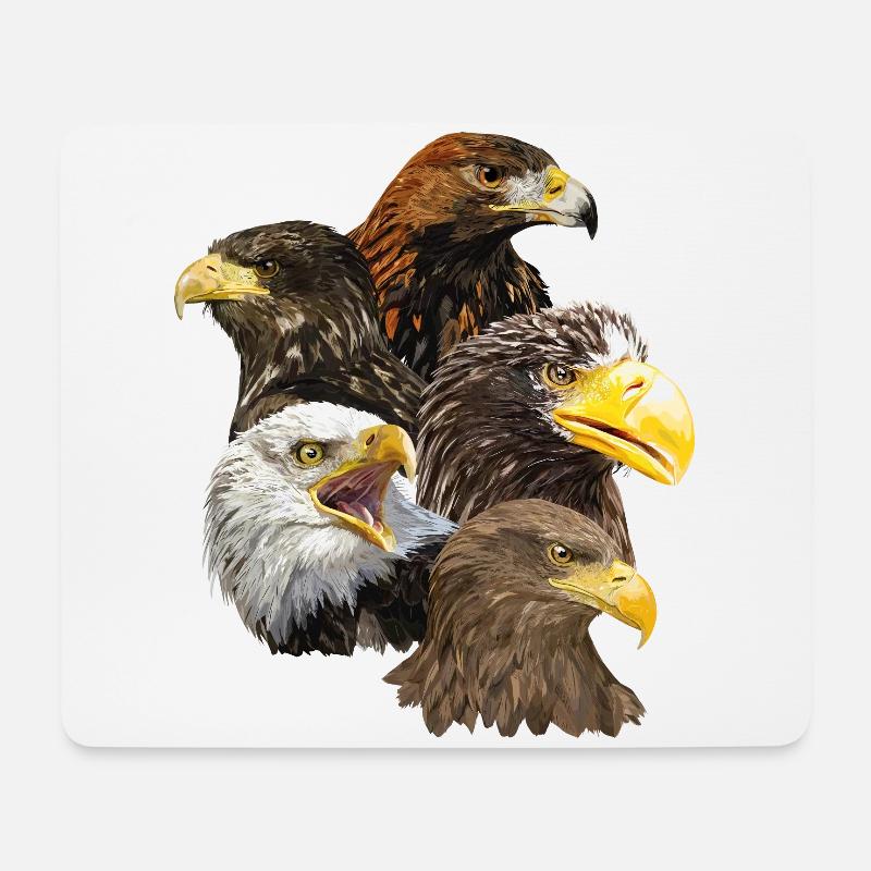 Birds of prey - Mouse Pad (horizontal) - white