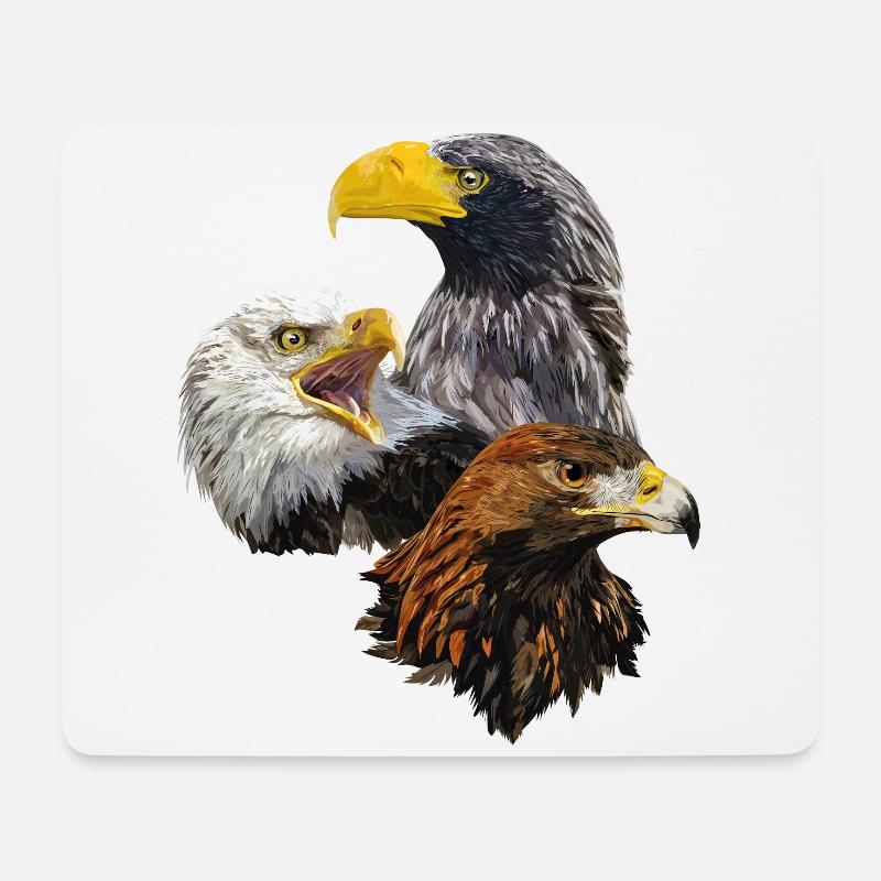 Birds of prey - Mouse Pad (horizontal) - white
