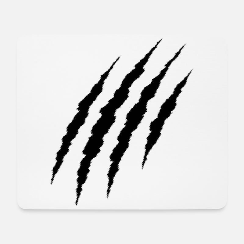 schwarze Klaue - Mousepad (Querformat) - Weiß