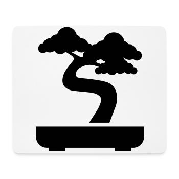 Bonsai icon Symbol - Mousepad (Querformat) - Weiß - Vorne