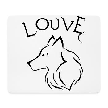 Louve - Tapis de souris (format paysage) - blanc - Devant