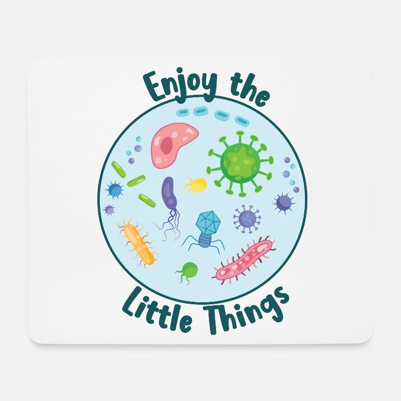 Genießen Sie die Mikrobiologie der kleinen Dinge - Mousepad (Querformat) - Weiß