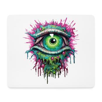Psychedelic Eye Colorful LSD Drug Trip - Mouse Pad (horizontal) - white - Front