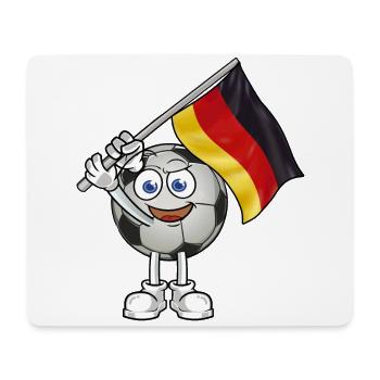 Deutschland Fussball mit Fahne Trikot - Mousepad (Querformat) - Weiß - Vorne