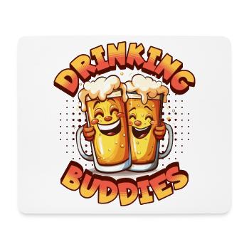 Beer Drinking Buddies Partnerlook Beer Mugs Funny - Mouse Pad (horizontal) - white - Front