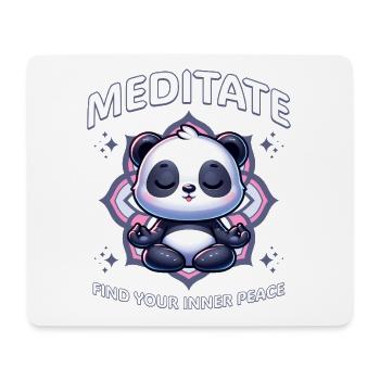 Meditate Panda Find Your Inner Peace - Mousepad (Querformat) - Weiß - Vorne