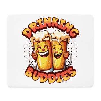 Beer Drinking Buddies Partnerlook Beer Mugs Funny - Mouse Pad (horizontal) - white - Front