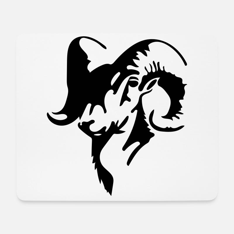 Gjeitebukk - Mousepad (Querformat) - Weiß