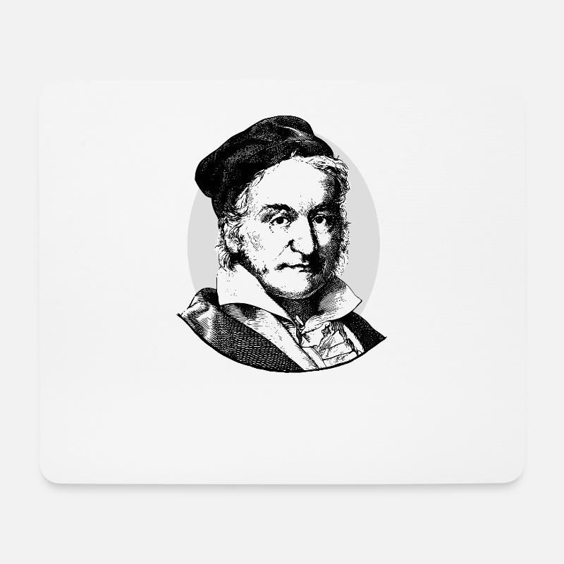Gauß / Gauss der deutsche Mathematiker & Physiker - Mousepad (Querformat) - Weiß