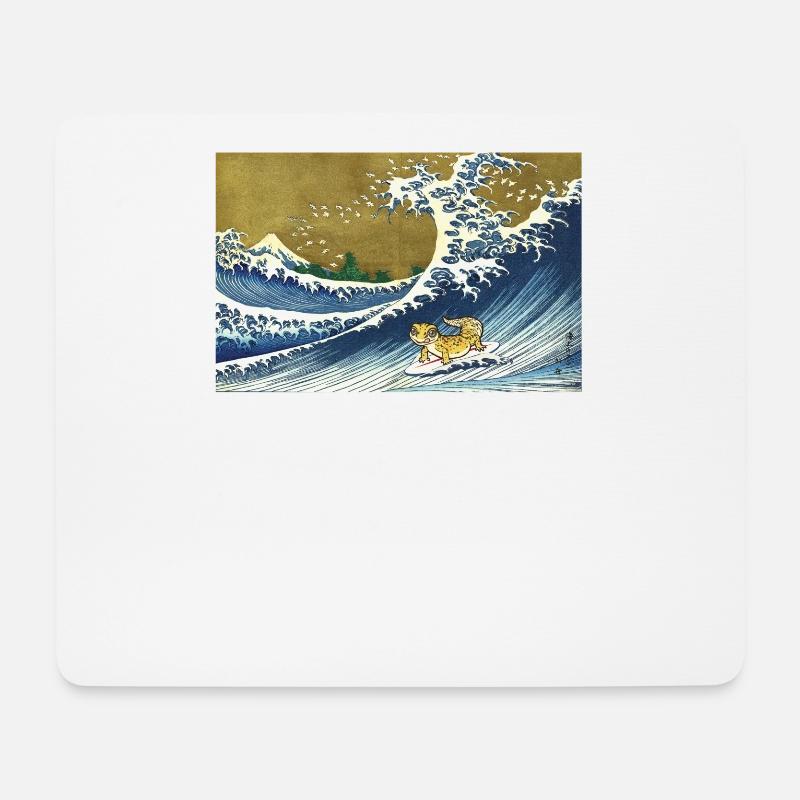 Leopardgecko - Mousepad (Querformat) - Weiß