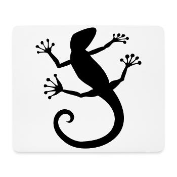 Krafttier Eidechse - Mousepad (Querformat) - Weiß - Vorne